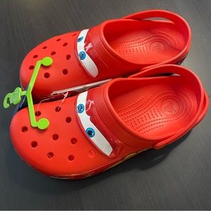 New Crocs Classics Clog Lightning McQueen Size 9 Men's / 11 Women's 205759-610